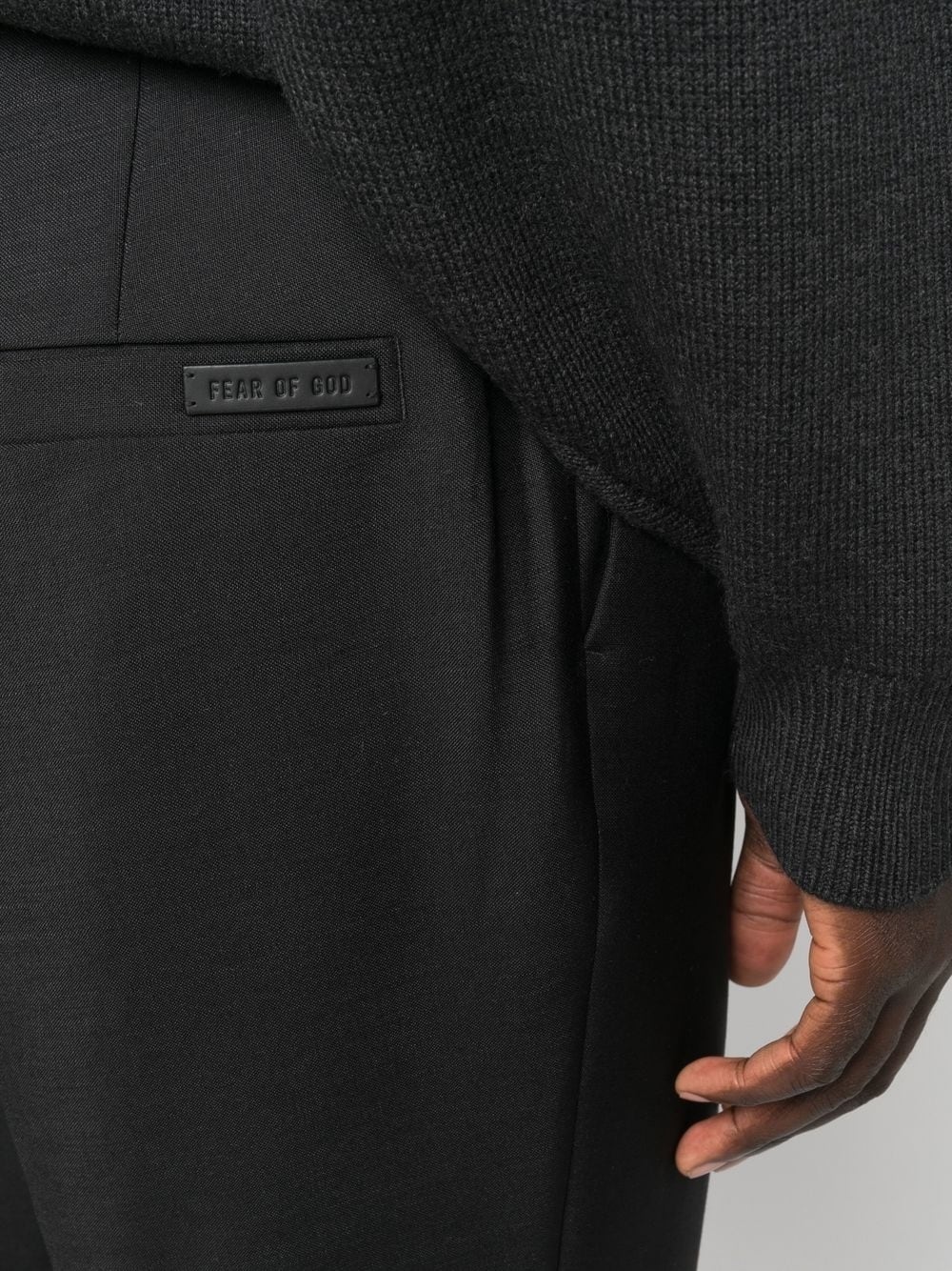 pleated tapered-leg trousers - 5