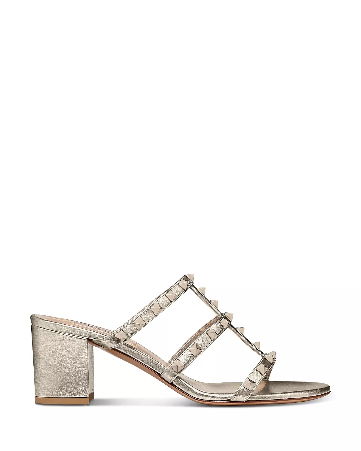 Women's Rockstud Block Heel Slide Sandals - 3
