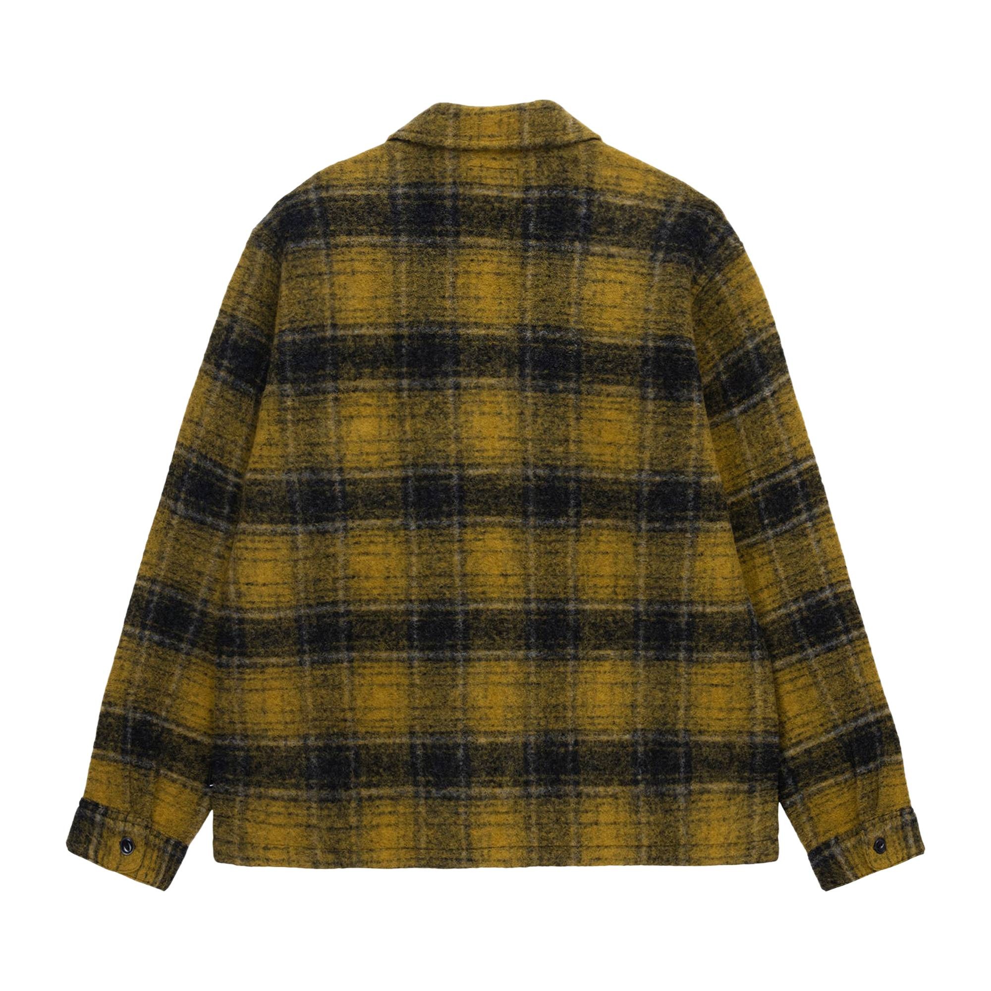 Stussy Wool Plaid Zip Shirt 'Yellow' - 2
