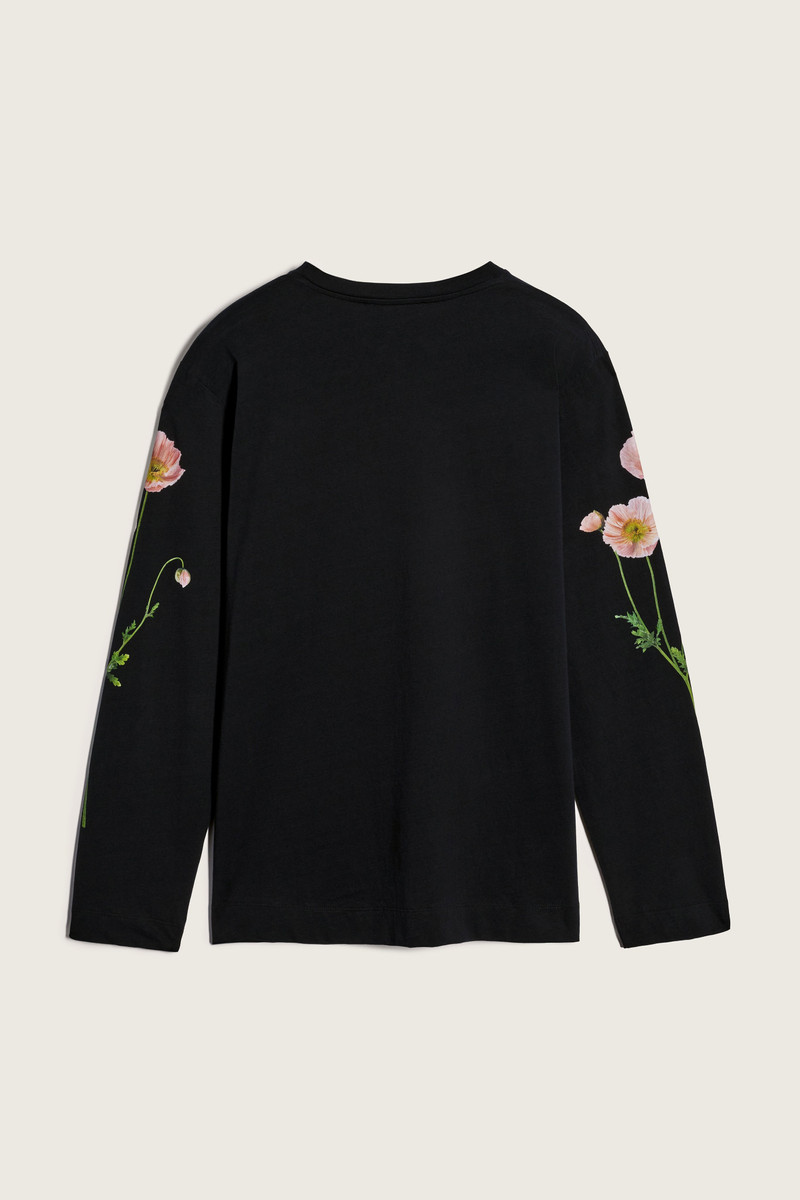 Simone Rocha Poppy Field Print Long Sleeve T-Shirt outlook