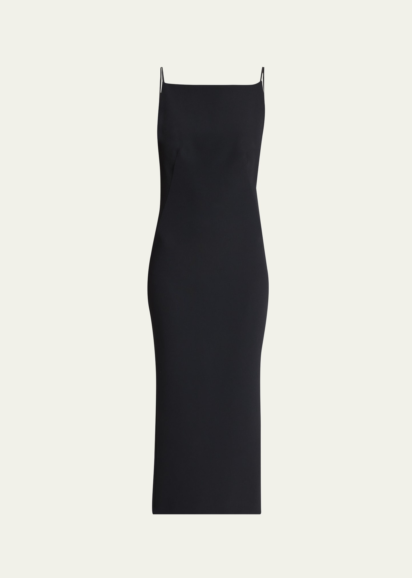 Square-Neck Sleeveless Midi Dress - 1
