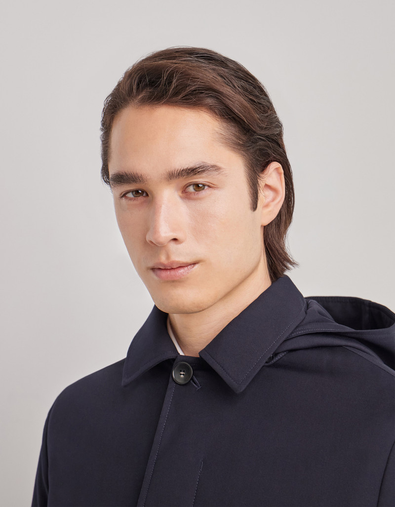 CARAMEL MIXED-MATERIAL ULTRALIGHT SUEDE BOMBER JACKET WITH KNIT INSERTS 143