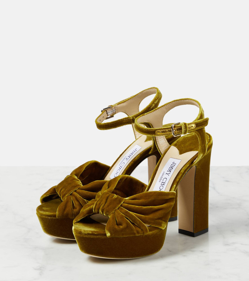 Heloise 120 velvet platform sandals 5