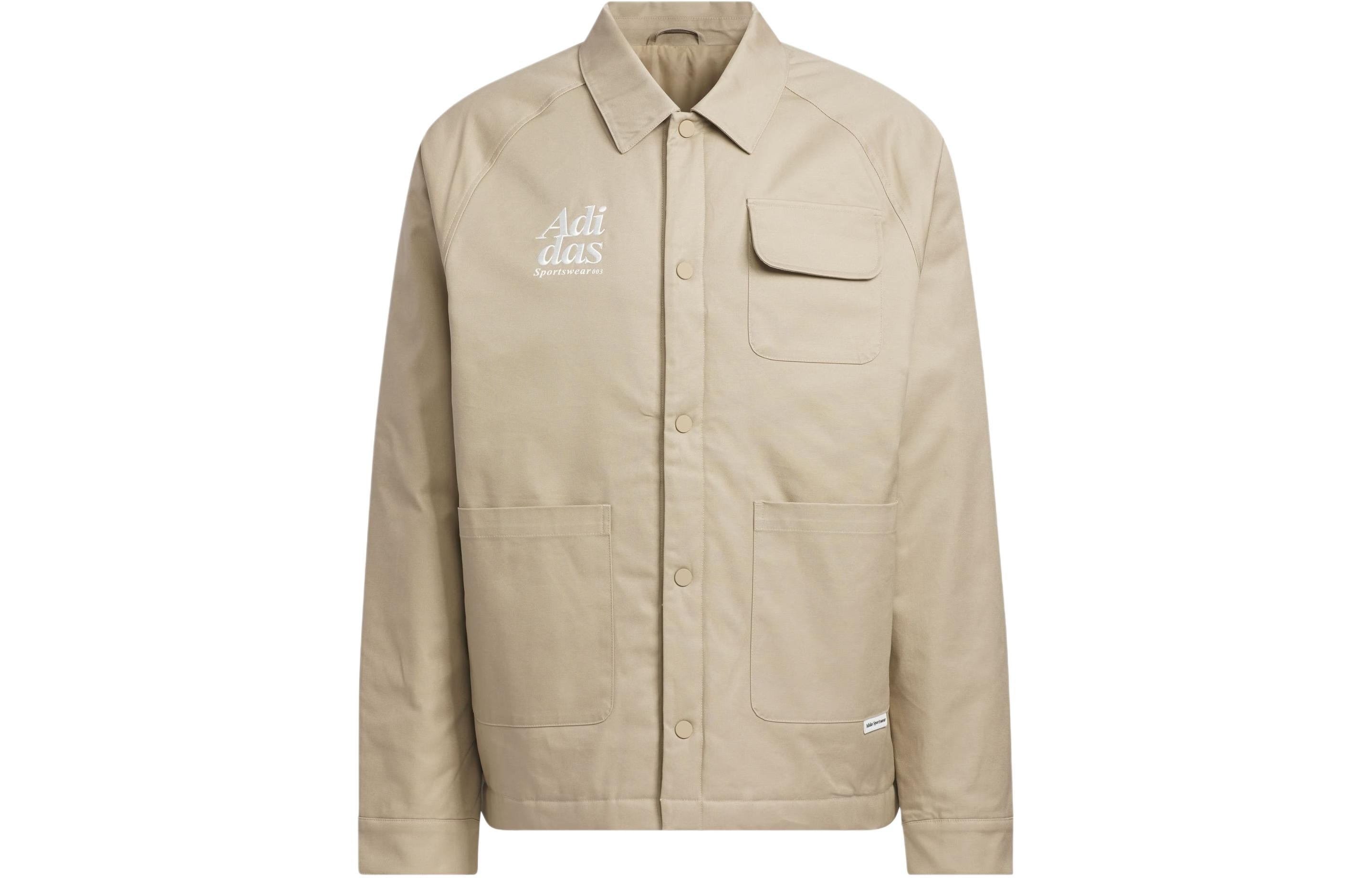 adidas Small Logo Padded Jacket Asia Sizing 'Tan' JE6104 - 2