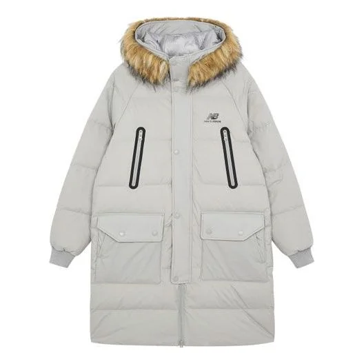 New Balance Classic Long Down Jacket 'White' AMJ14321-ARF - 1