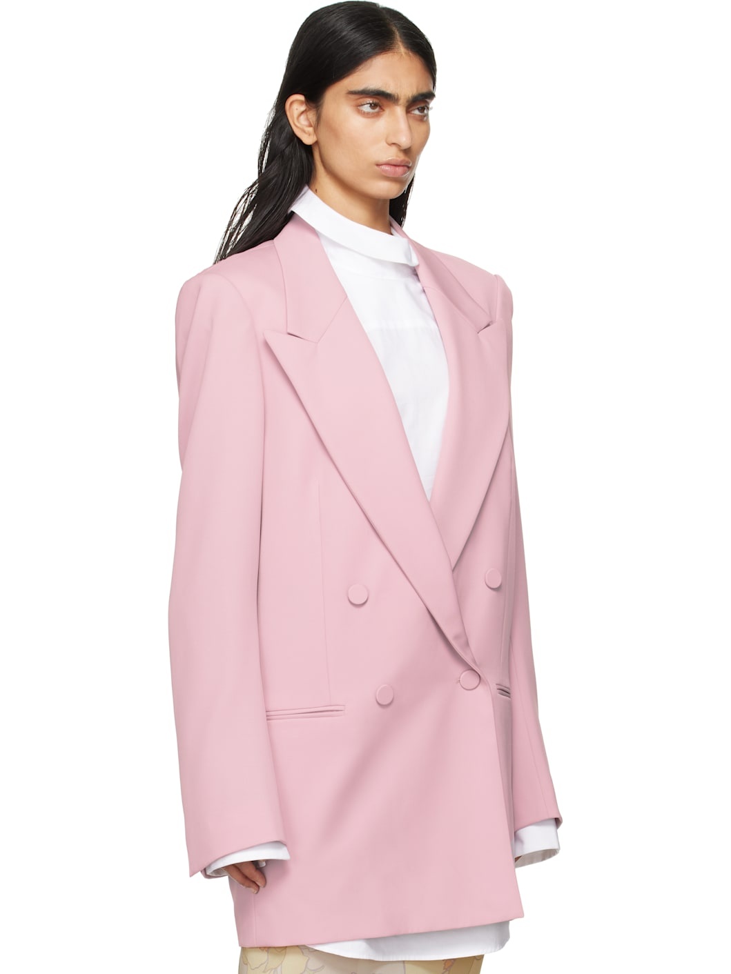 Pink Wool Blazer - 2