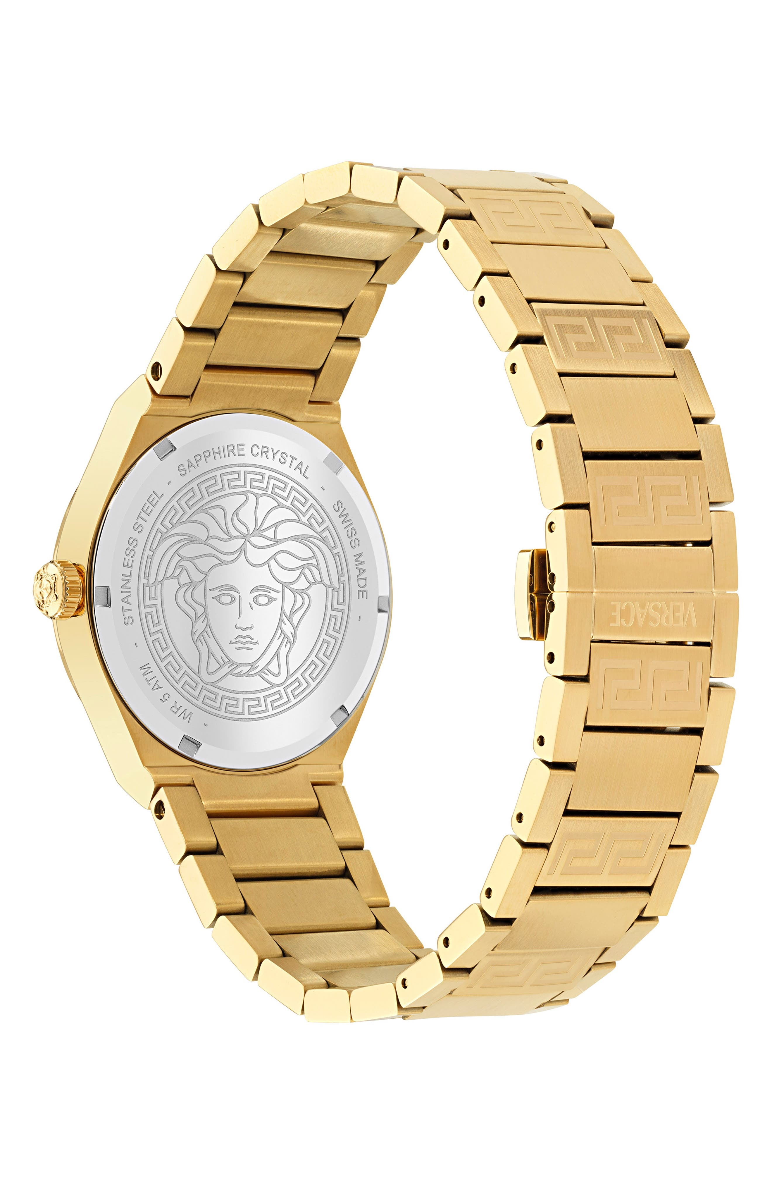 Versace V-Auria Bracelet Watch, 39mm in Ip Yellow Gold at Nordstrom - 3