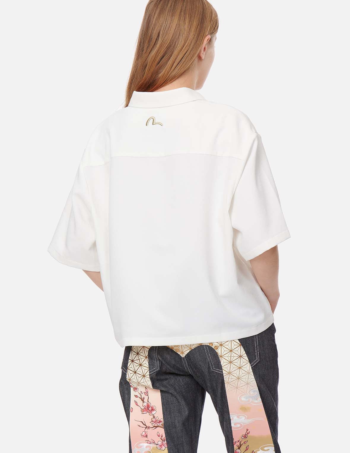 Seagull Embroidery Loose-fit Shirt - 3