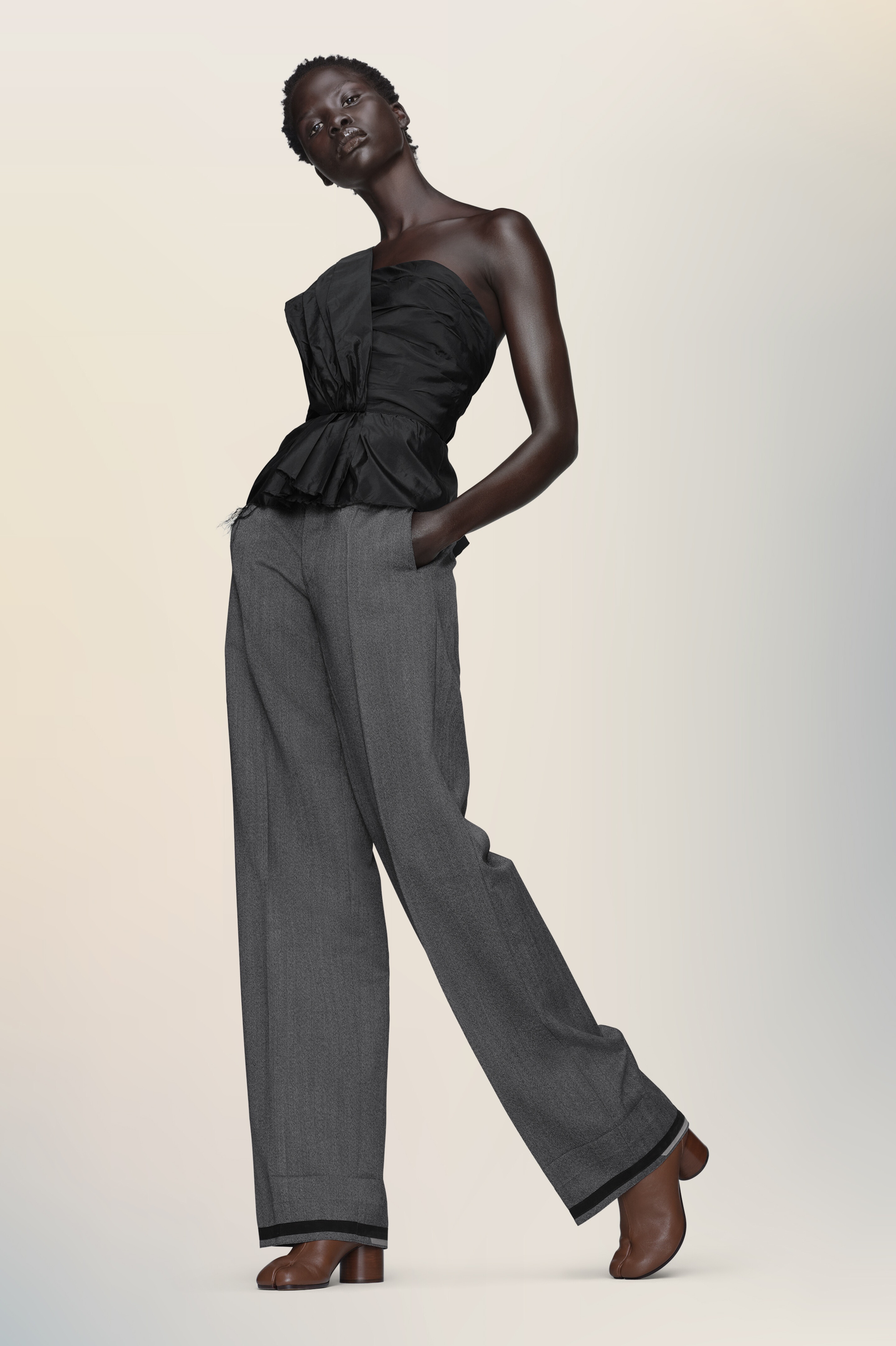 Asymmetric draped top - 1
