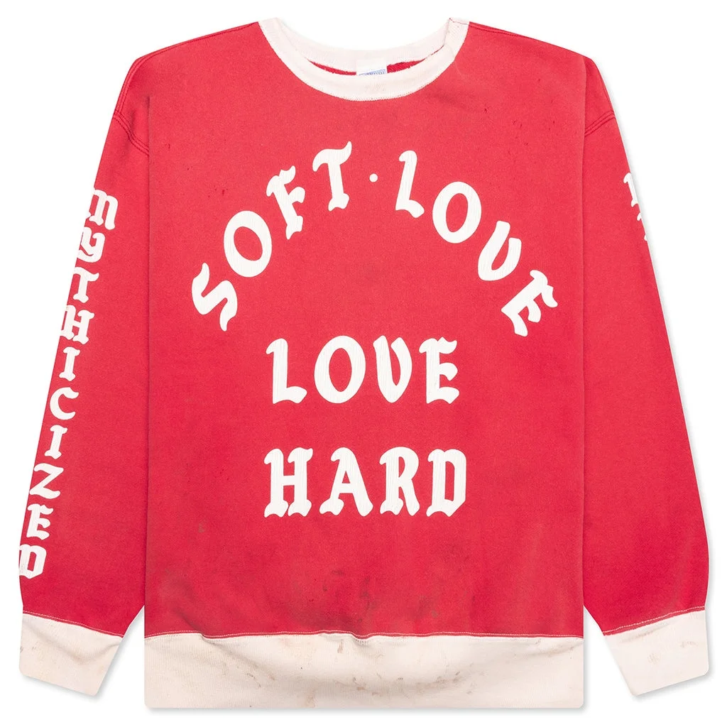 SOFT LOVE CREW SWEATER - RED - 1