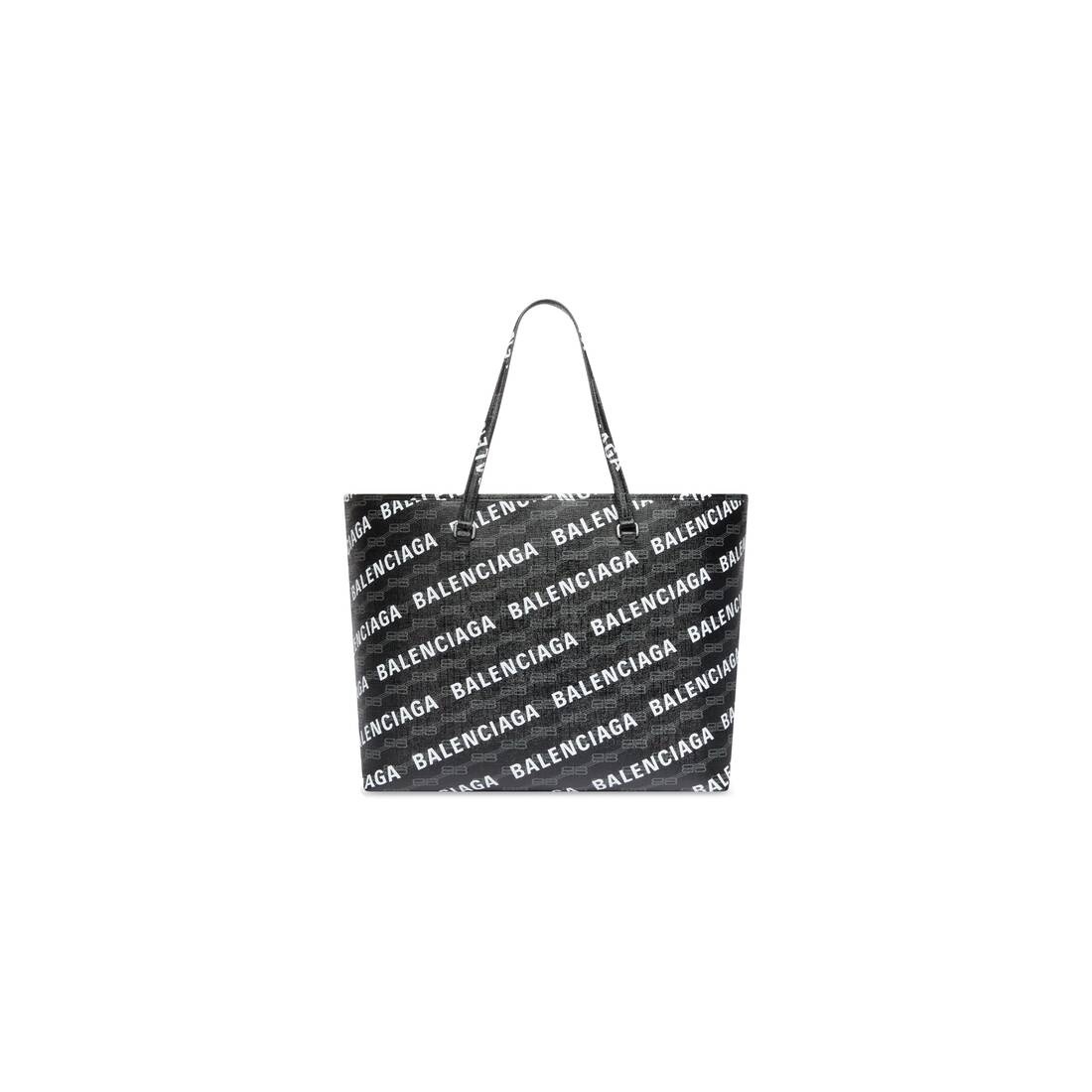Men's Signature Large East-west Shopper Bag Bb Monogram Coated Canvas And Allover Logo  in Black - 4