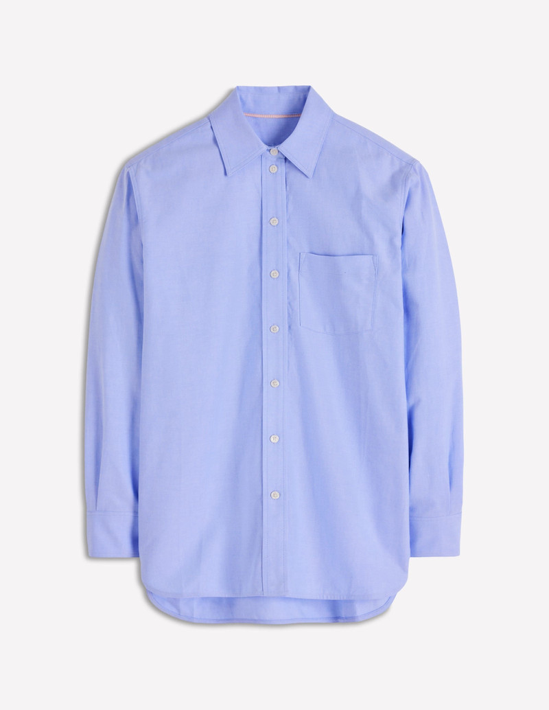 Sadie Relaxed Cotton Shirt-Blue Oxford 1