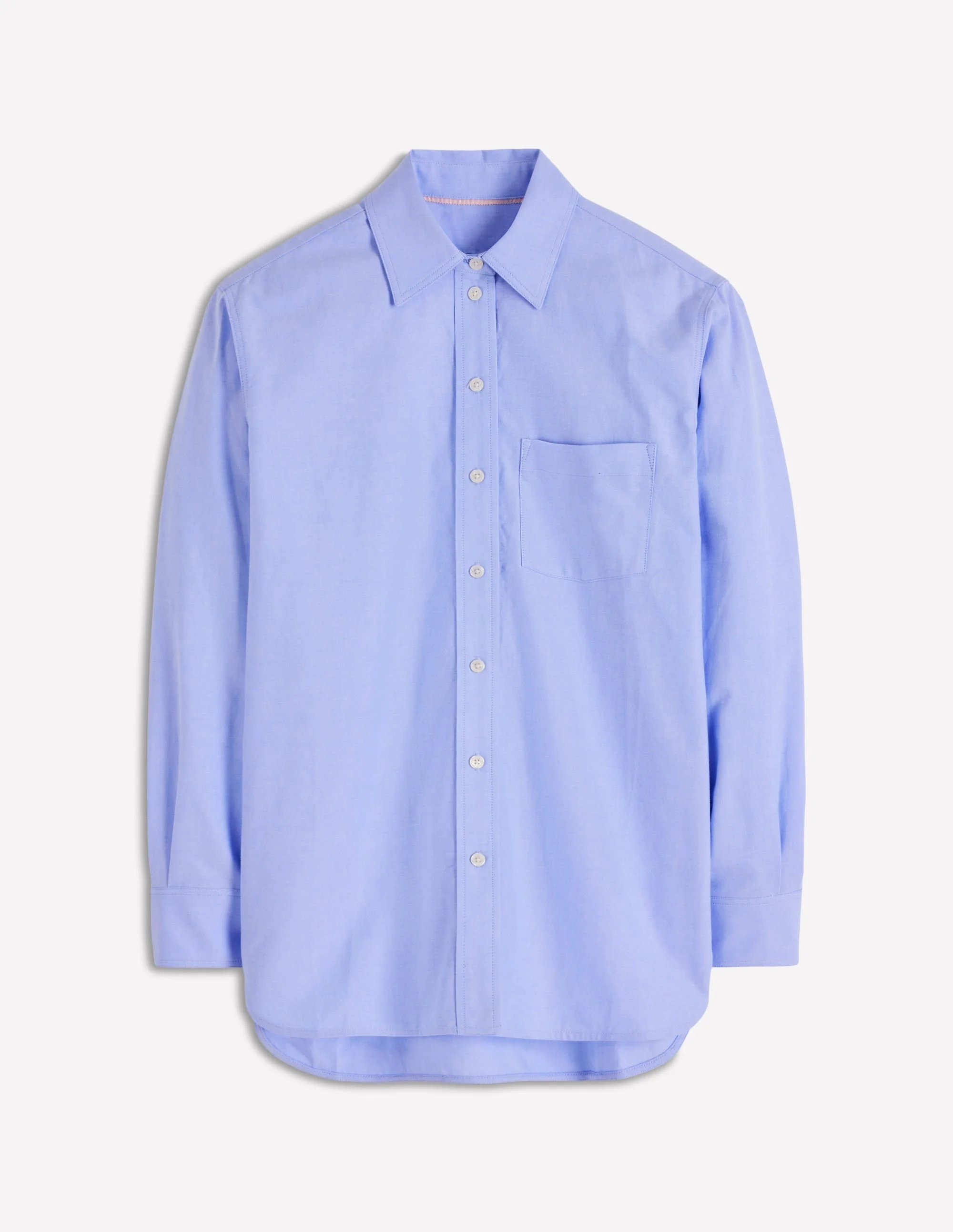 Sadie Relaxed Cotton Shirt-Blue Oxford - 1