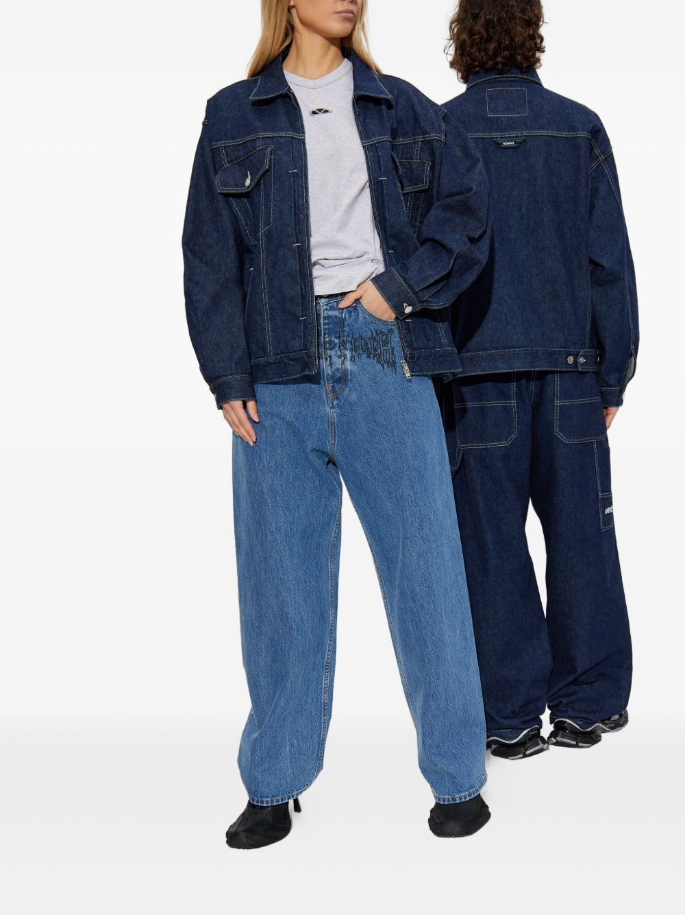 zip-front flap-pocket jacket - 3