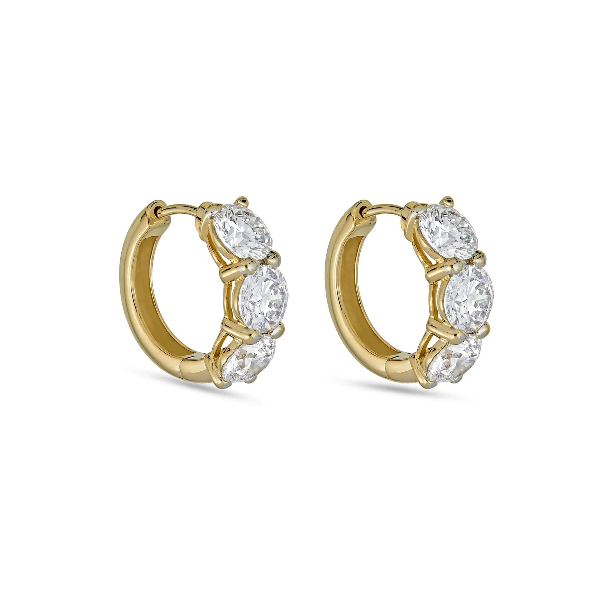 4.5CTW LAB-Created Chubby Diamond Hoops - 1