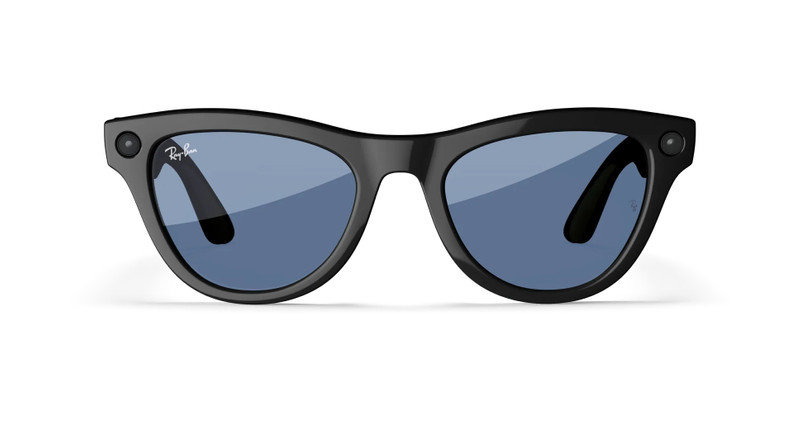 Ray-Ban Meta Skyler (Gen 1), Shiny Black / Cerulean Blue Transitions®, Standard 1