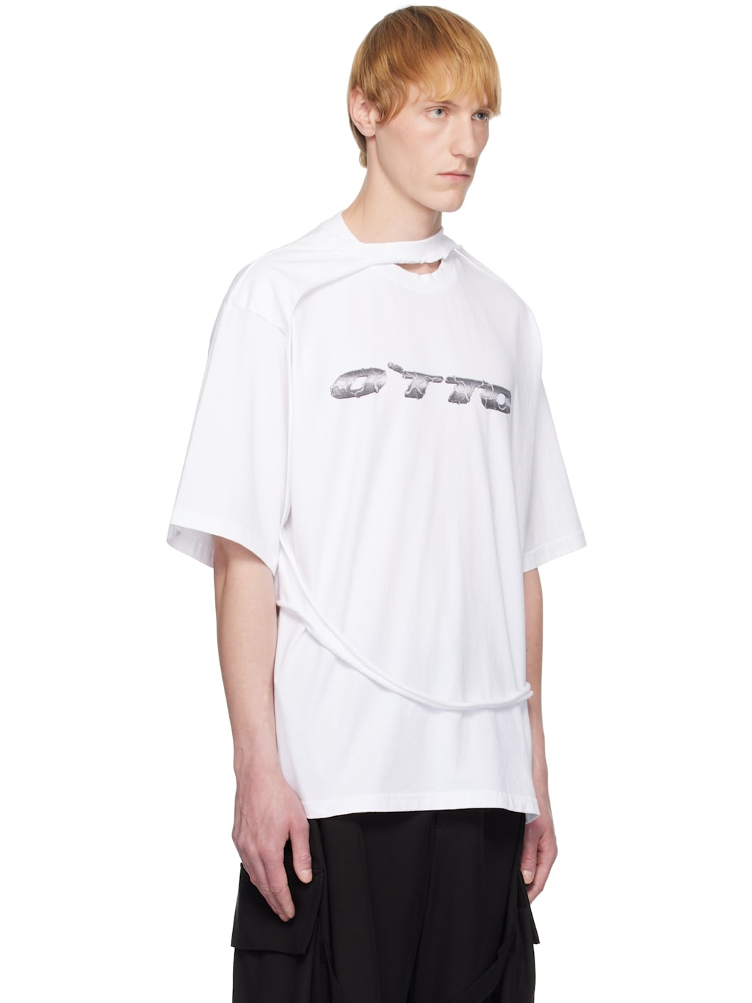 White Oversized Flap T-shirt - 2