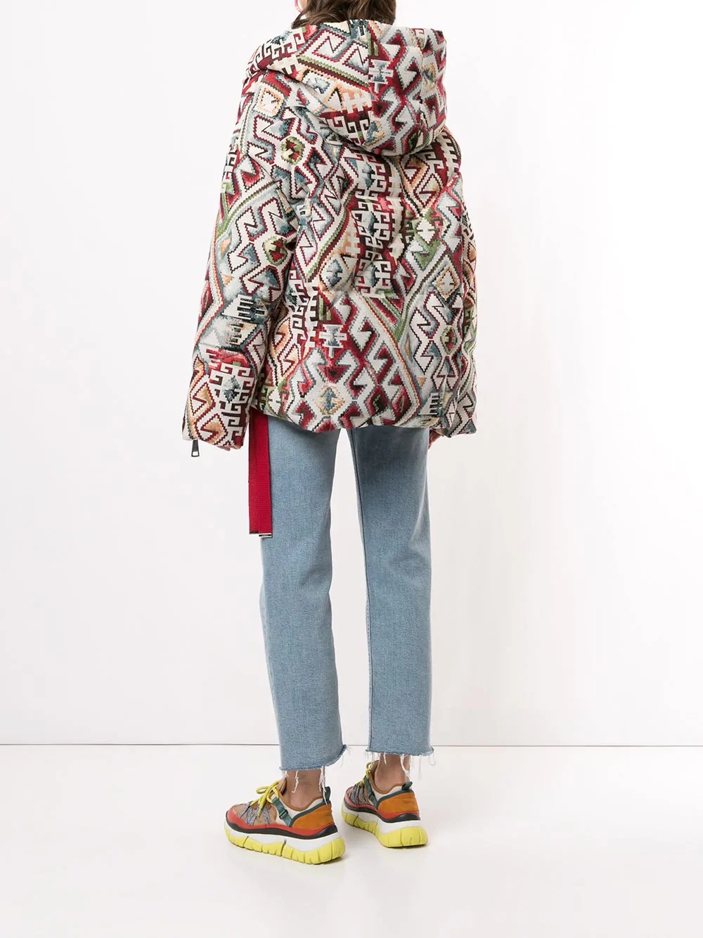 geometric-print puffer jacket - 4