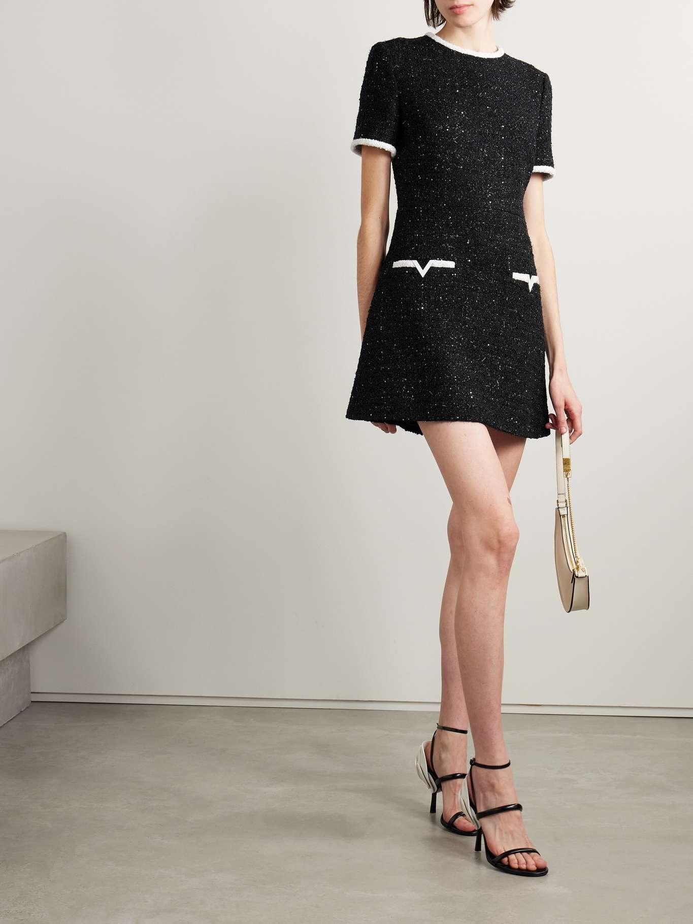 Embellished bouclé-tweed mini dress - 2
