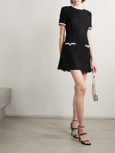 Valentino Embellished bouclé-tweed mini dress outlook