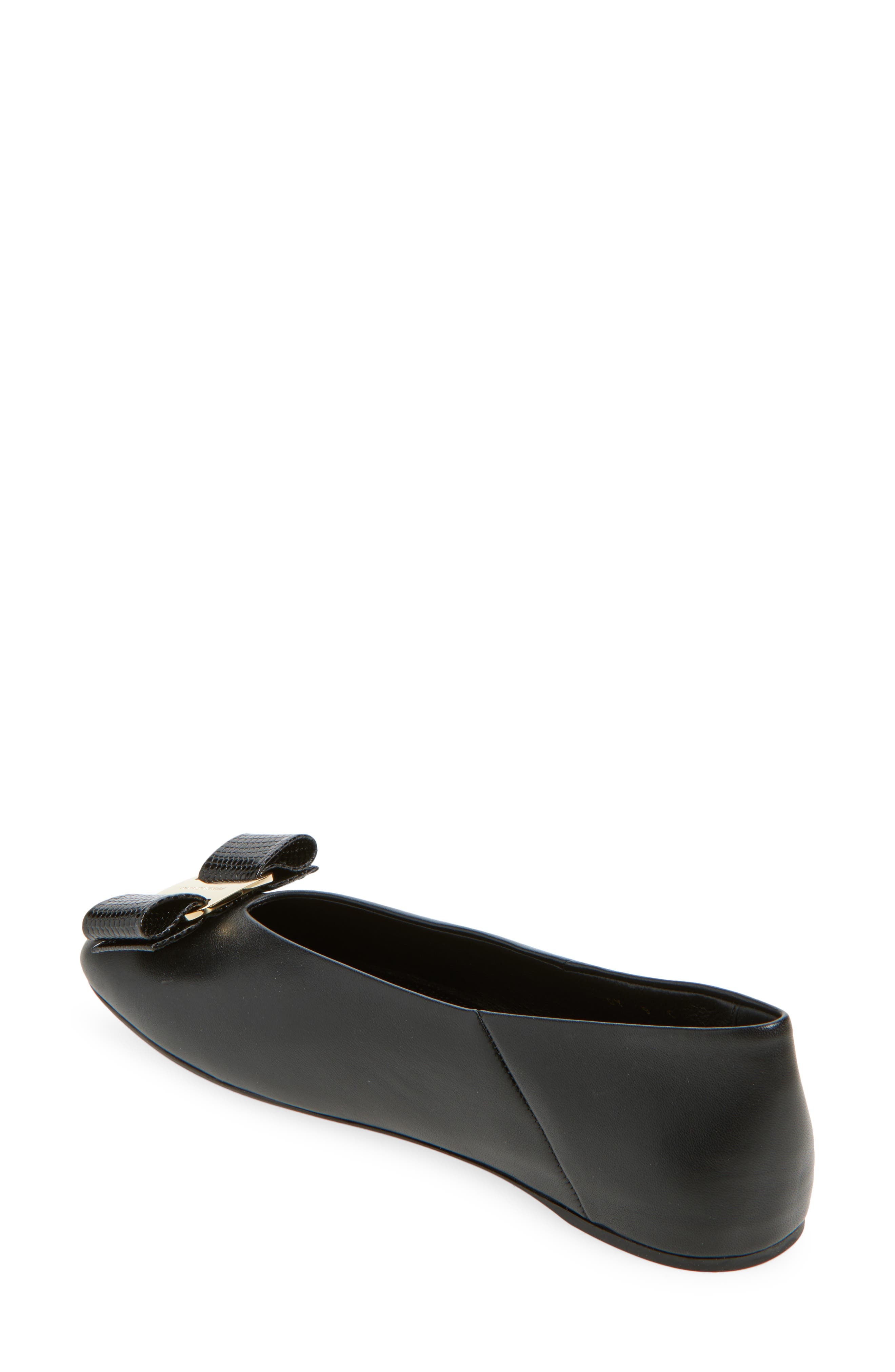 FERRAGAMO Vanna Bow Ballet Flat in Nero at Nordstrom - 2