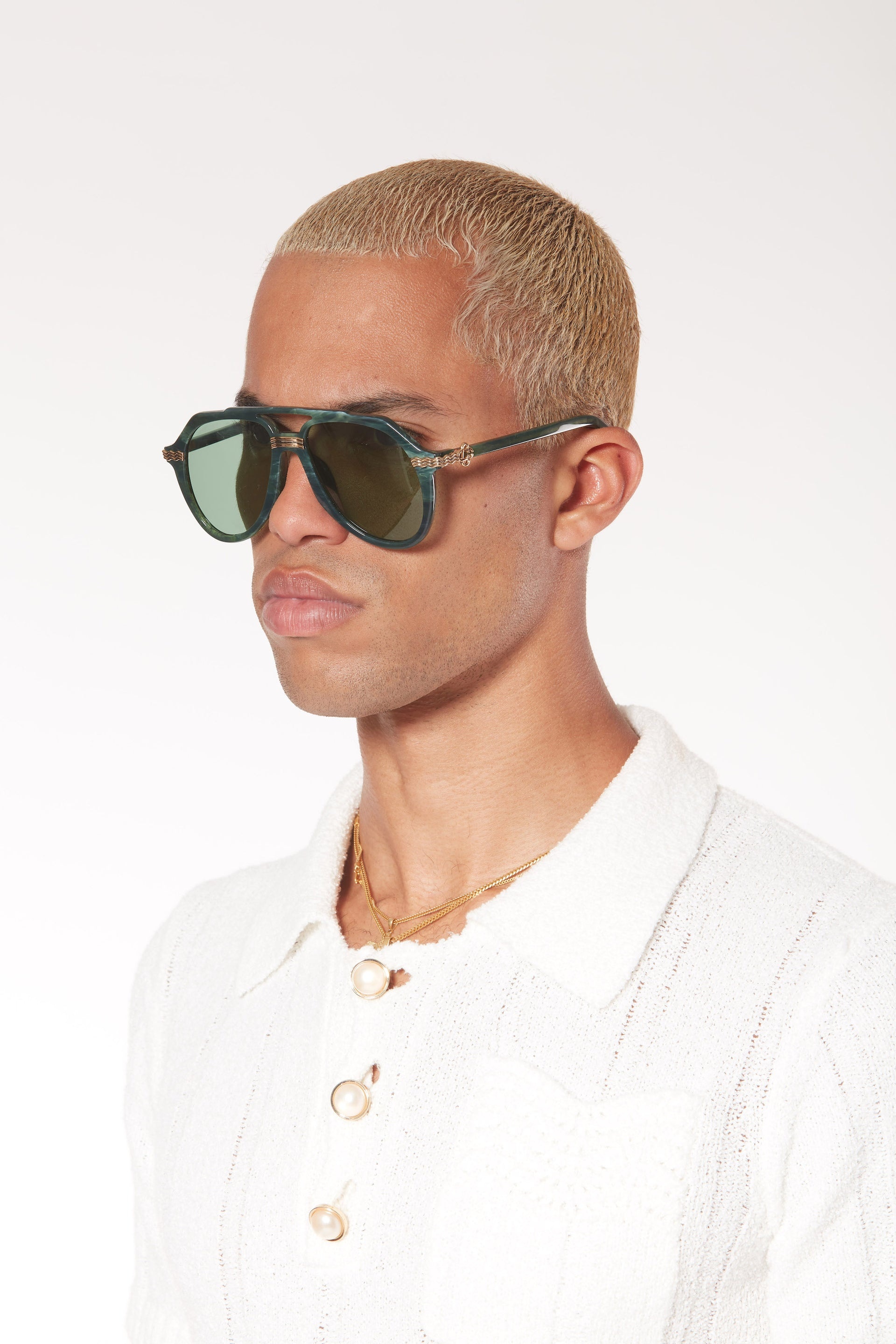 Rajio Green & Gold Sunglasses - 3