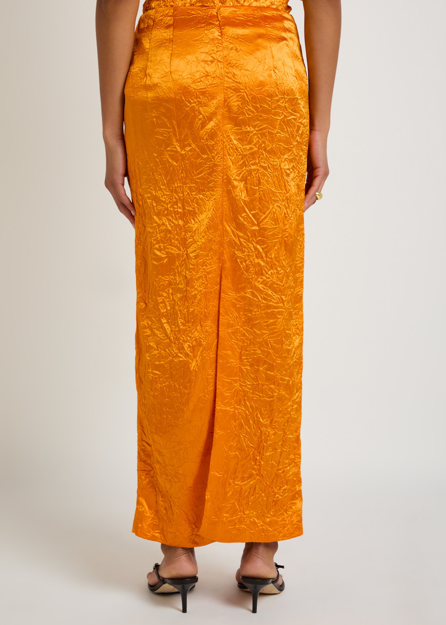 Armarium Jackie Crinkled Satin Maxi Skirt - 3