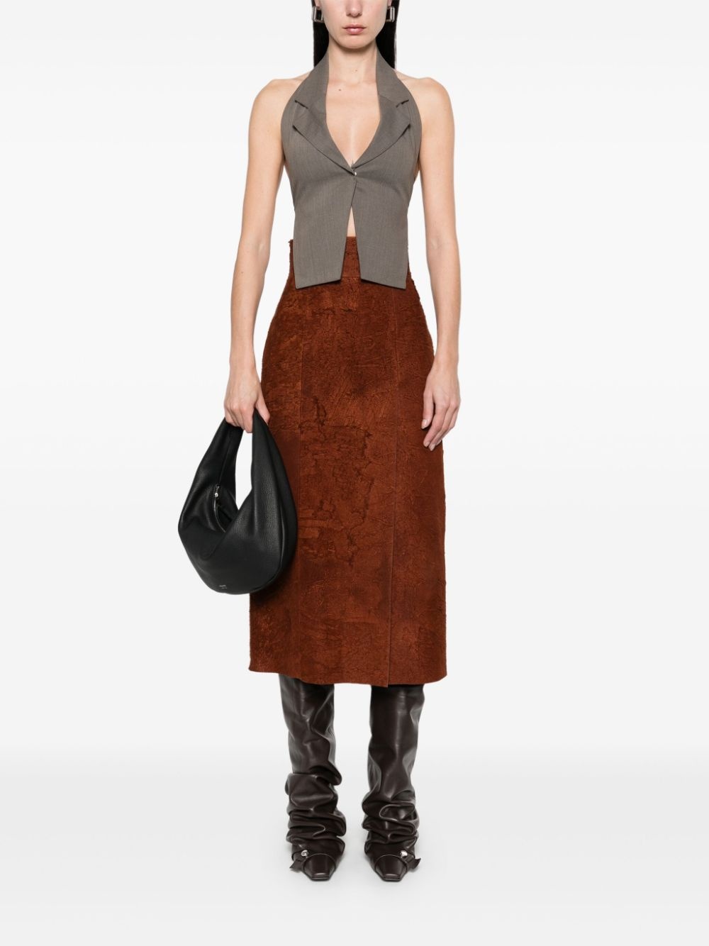 suede midi skirt - 2