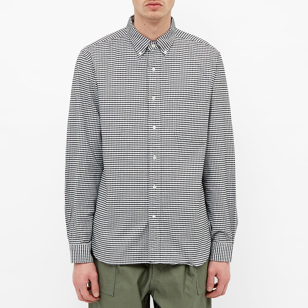 Beams Plus Button Down Oxford Gingham Shirt - 4