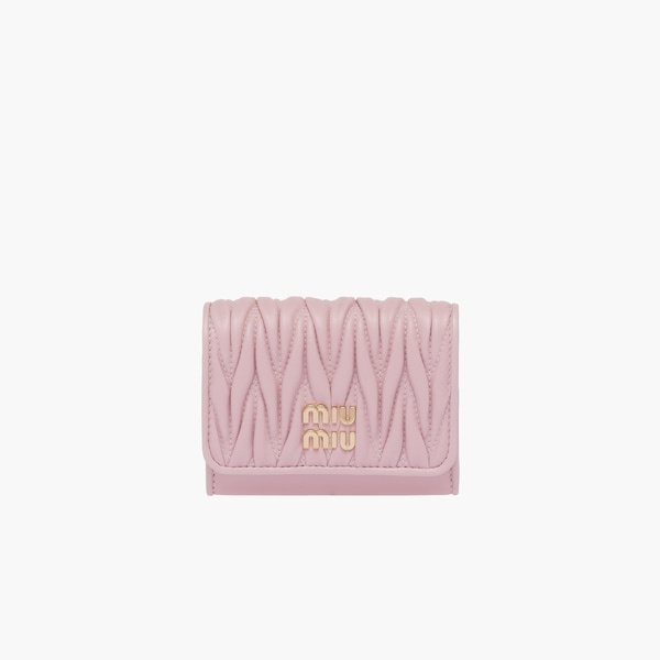 Matelassé nappa leather card holder - 3