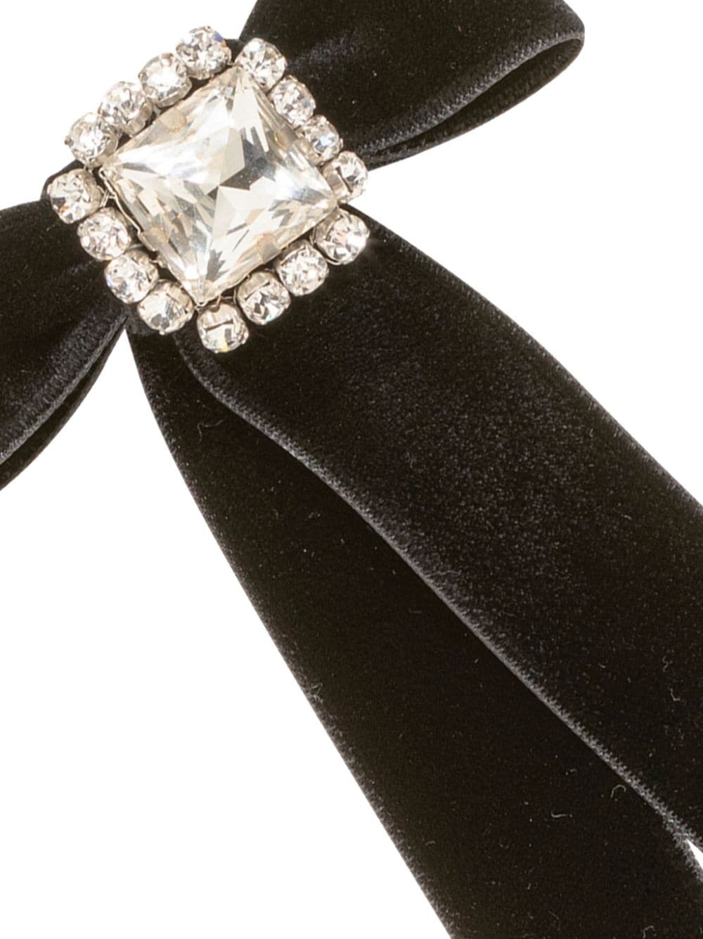 Maura crystal-embellished velvet hair clip - 2
