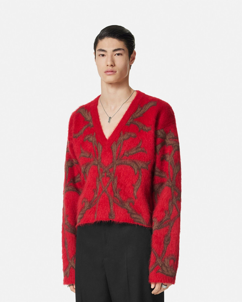Acanthus Leaves Mohair-Blend Sweater 4