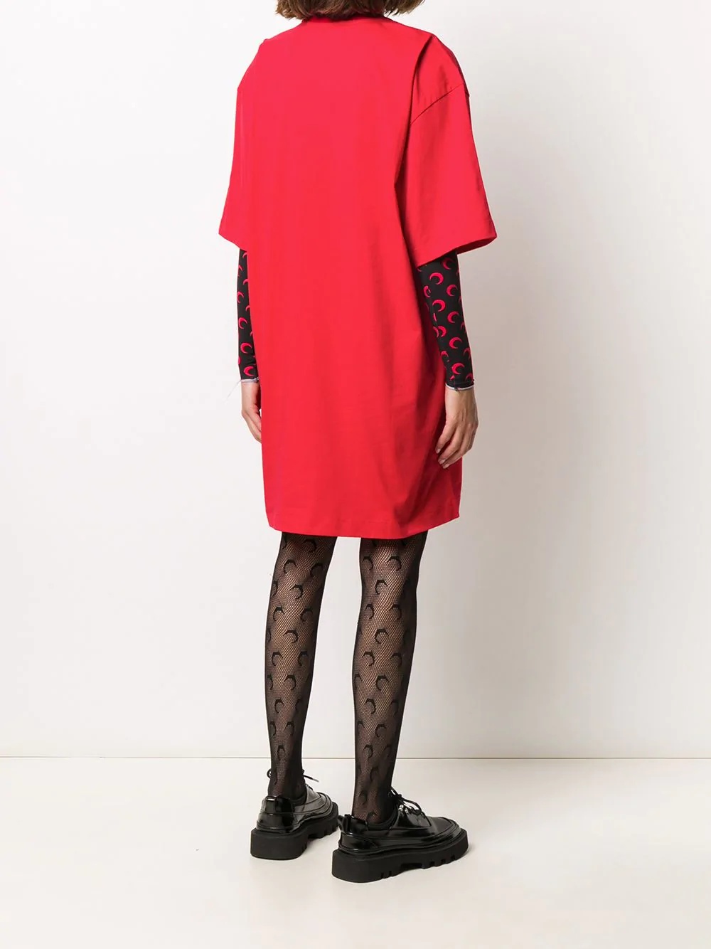 logo-print oversized T-shirt dress - 4