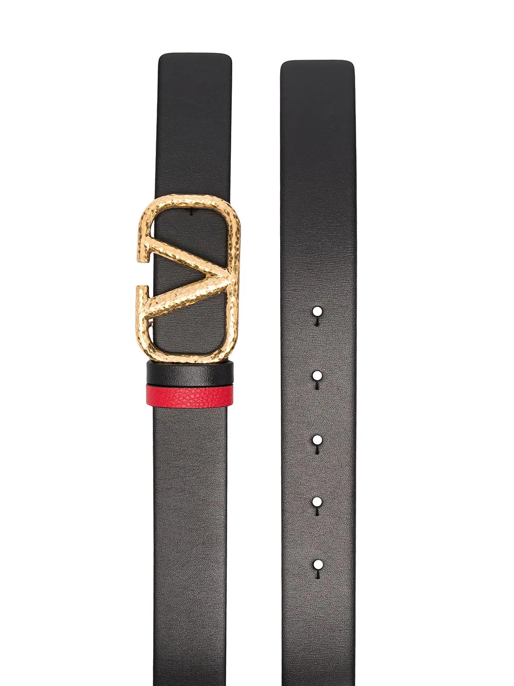 VLOGO leather buckle belt - 2