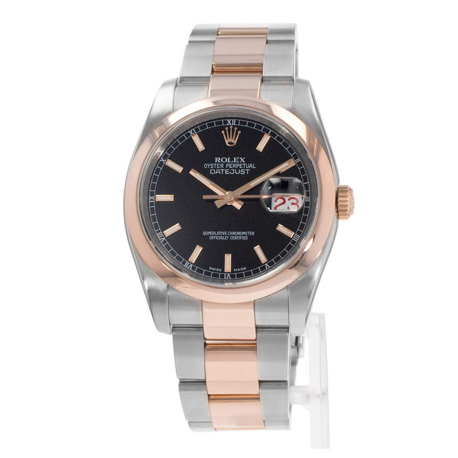 Pre-owned Rolex Datejust 36 Automatic Chronometer Black Dial Men's Watch 116201 BKSO - 3