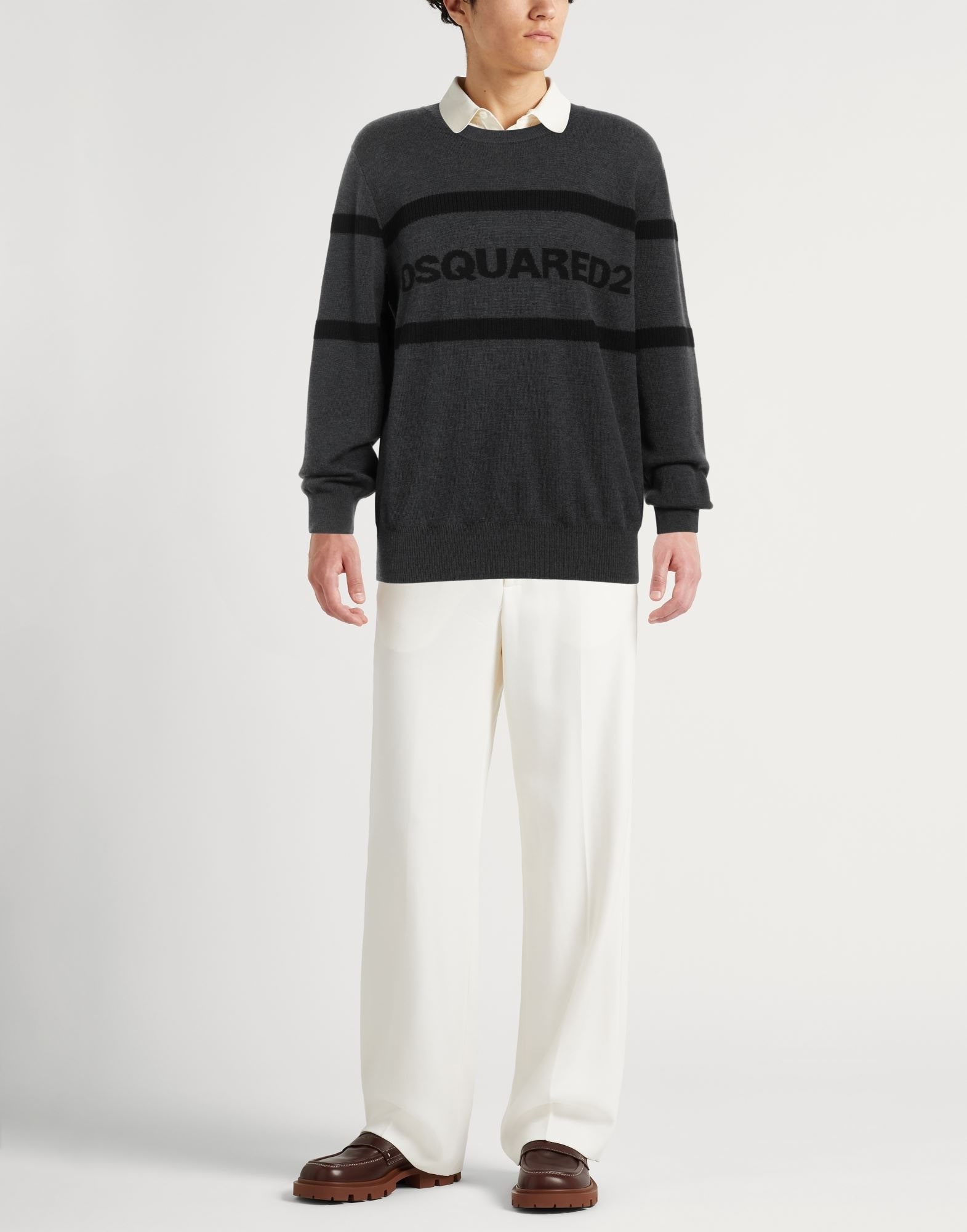 Steel grey Men's Sweater - 2