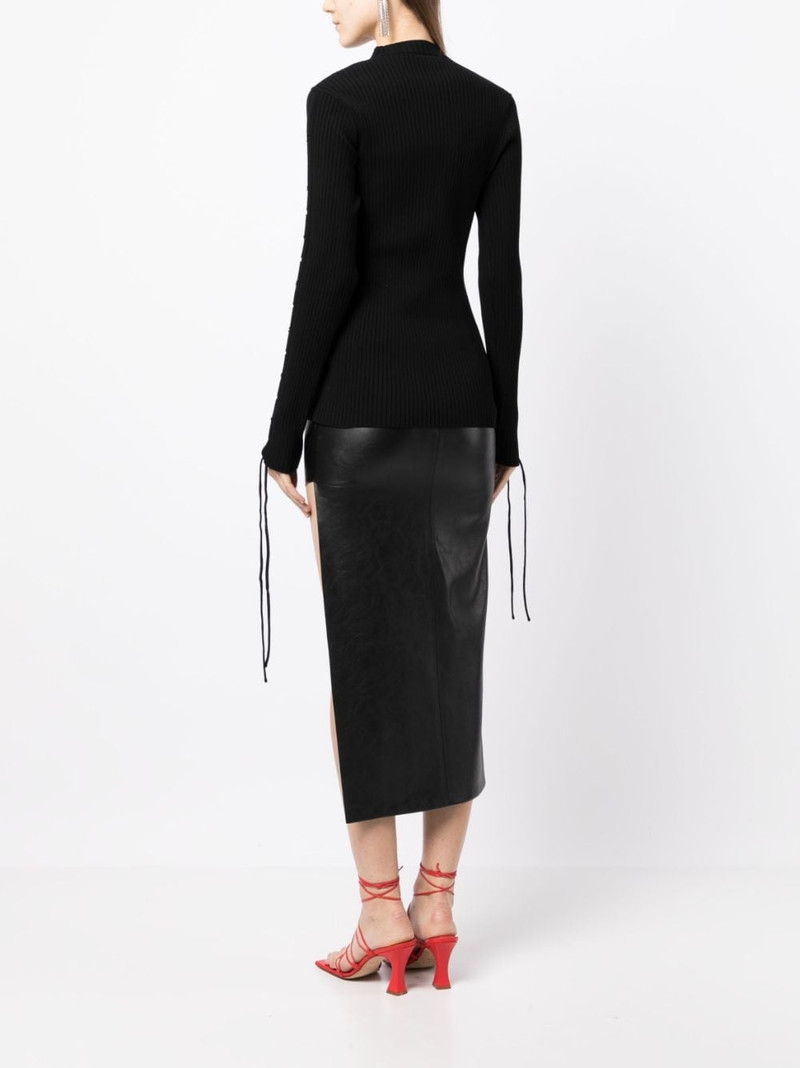 lace-detail ribbed top 4