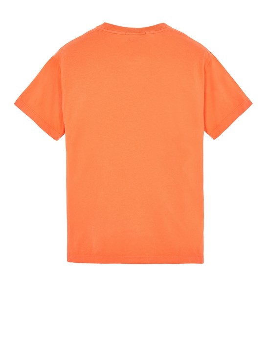 2NS84  30/1 COTTON JERSEY 'MICRO GRAPHICS THREE' PRINT_GARMENT DYED ORANGE - 2