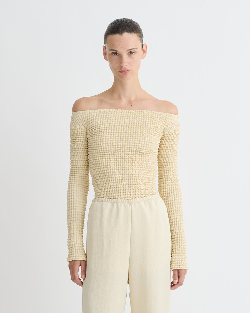 Nanushka Ruched Glass Poplin Long Sleeved Tops outlook