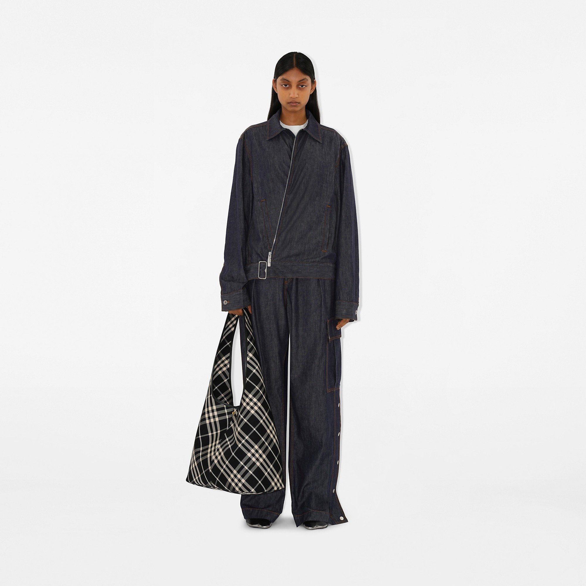 Large Check Shoulder Bag - 2