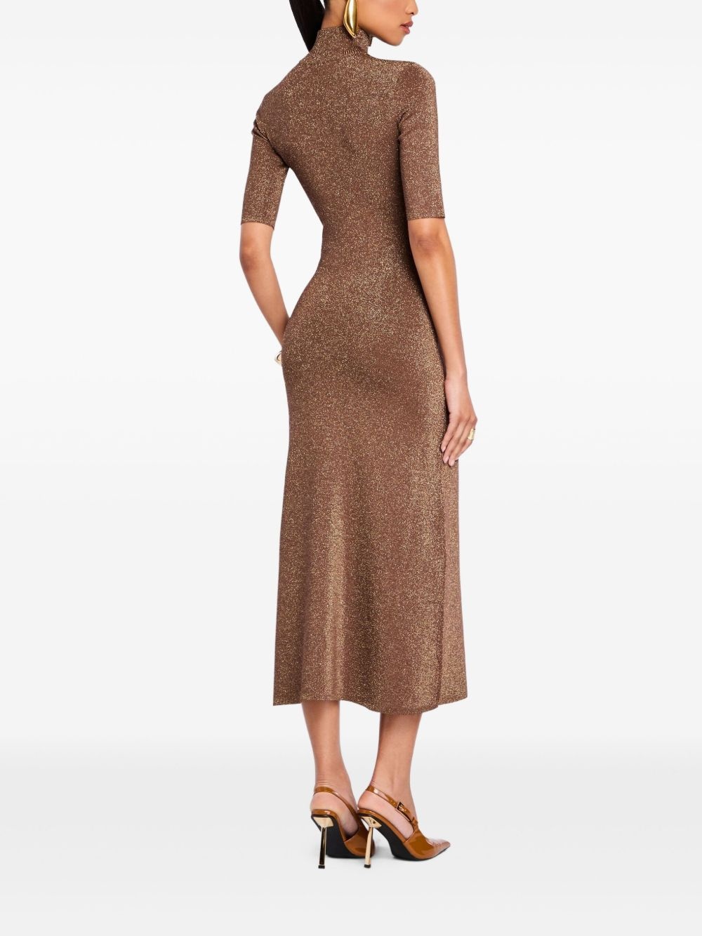 Maribel high-neck shimmer dress - 4