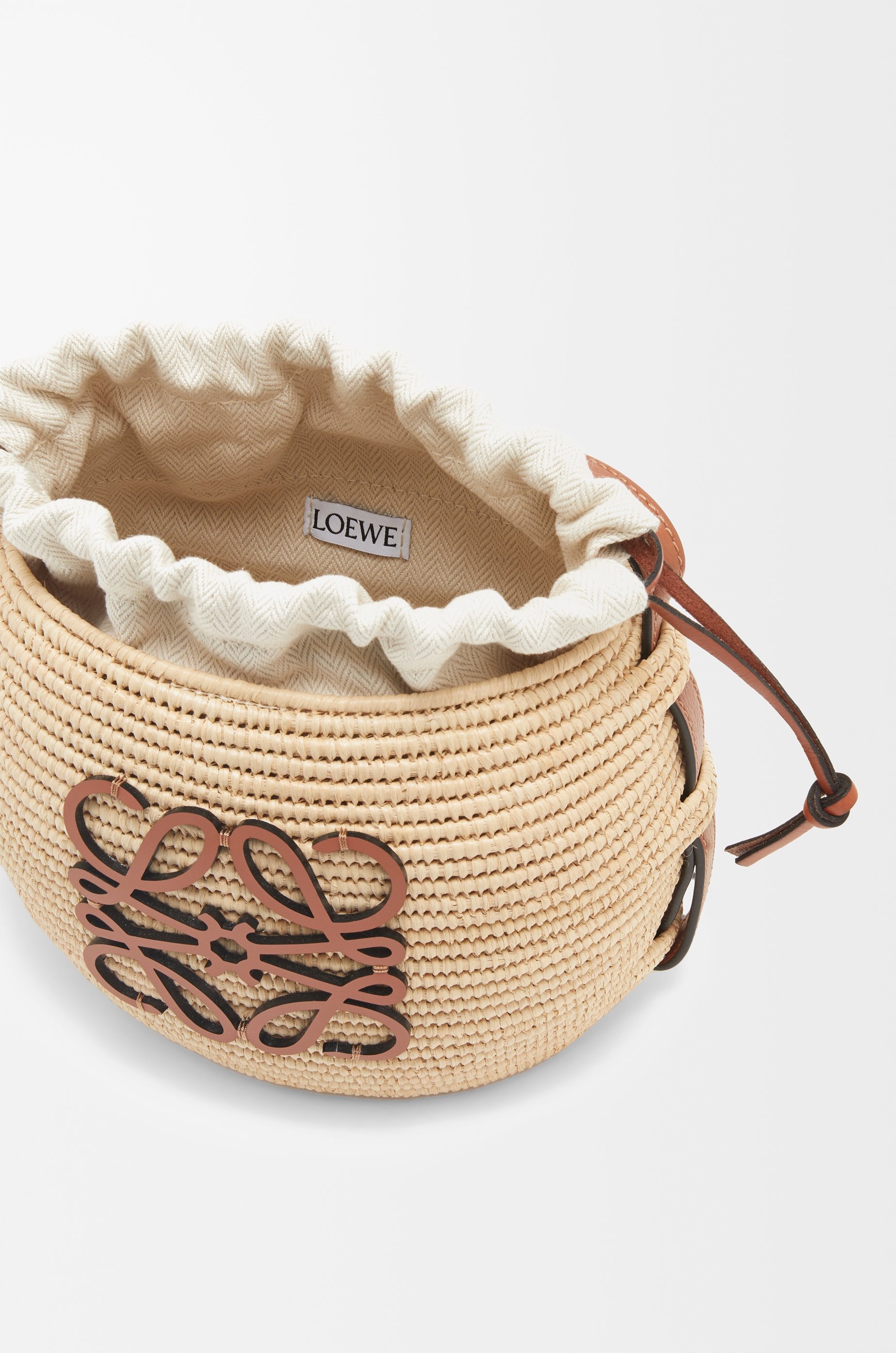 Beehive Basket bag in raffia and calfskin - 7