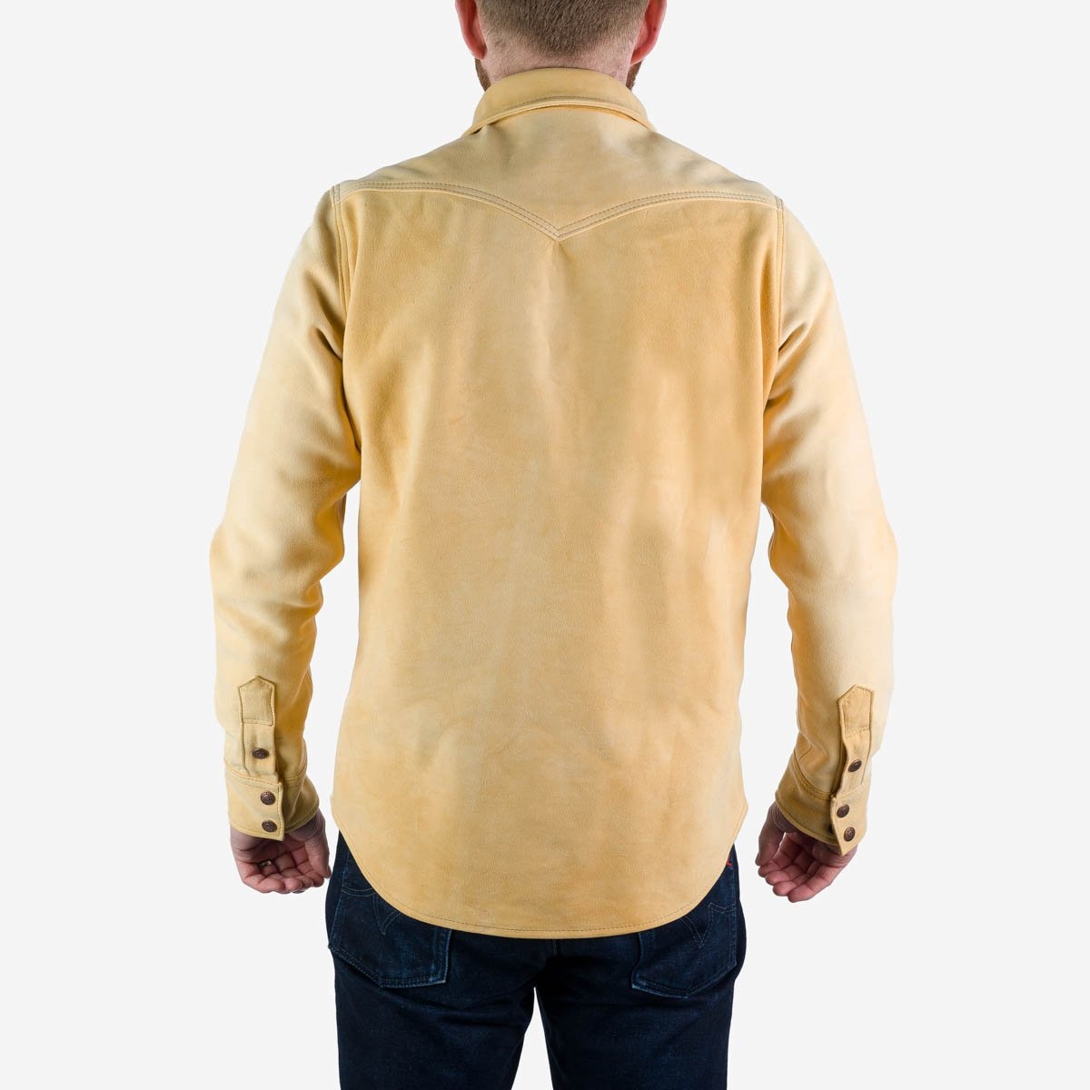 IHSB-BIGBUCK-NAT Deerskin Western Shirt 'The Big Buck' - Natural - 4
