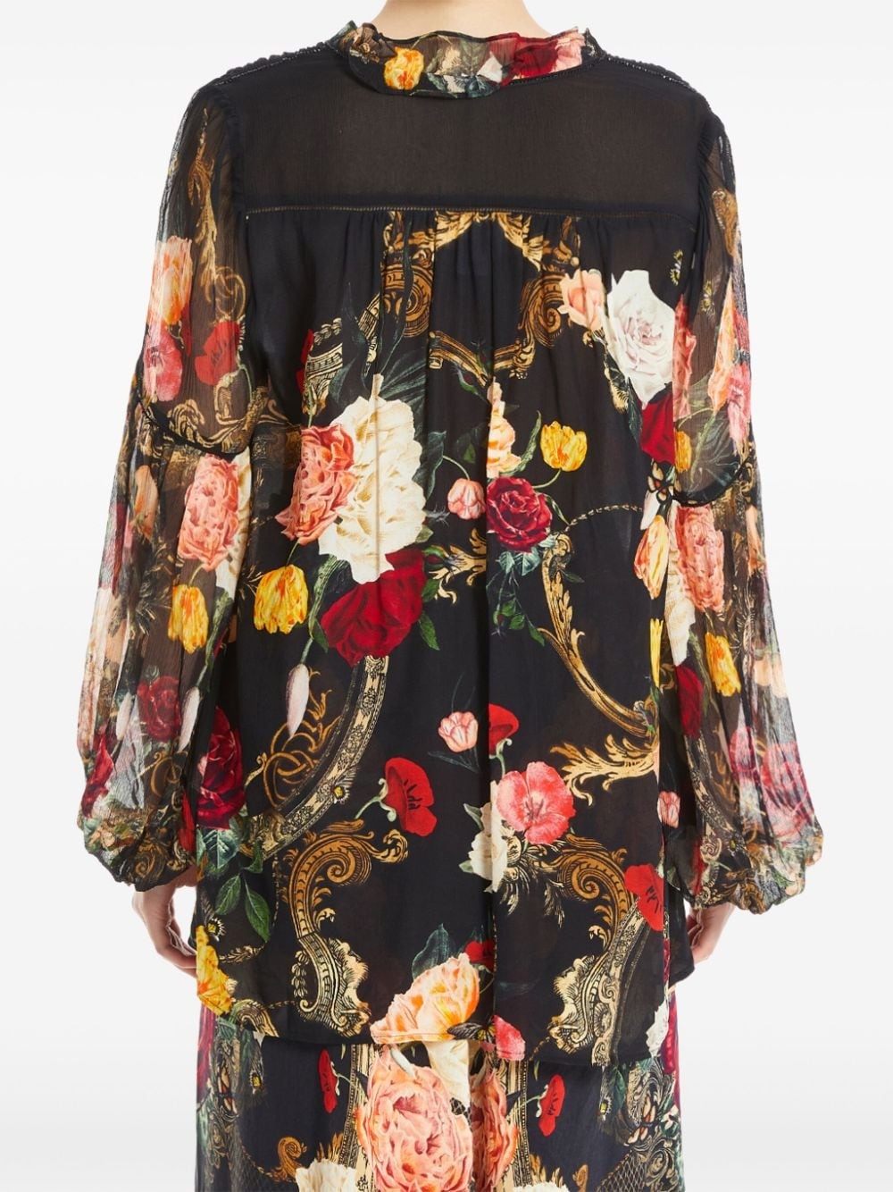floral-print blouse - 4