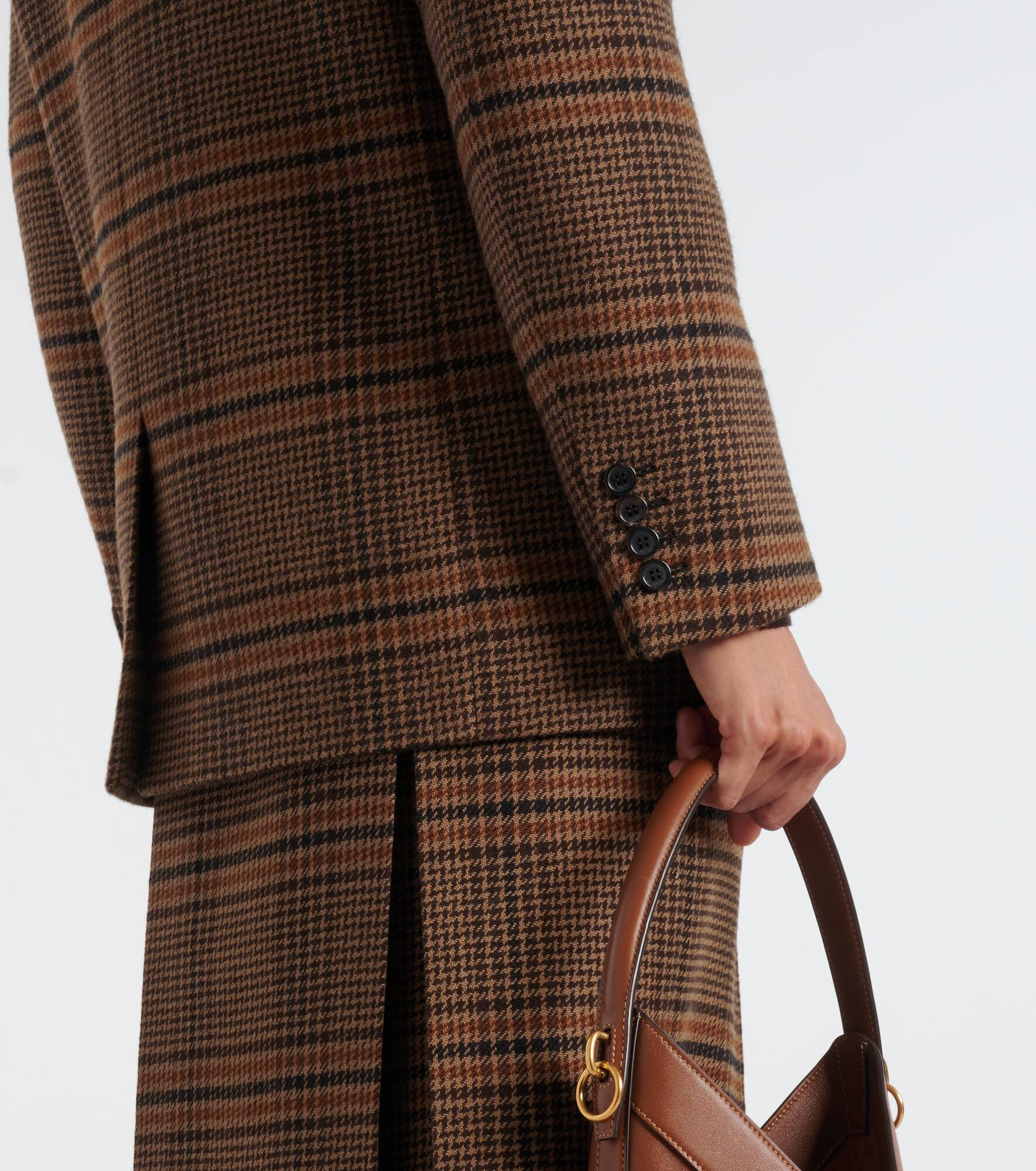 Checked wool blazer - 5