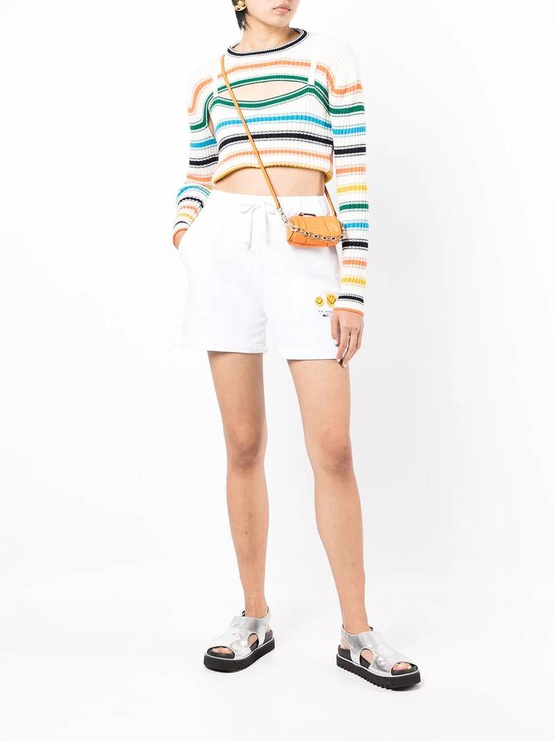 Joshua Sanders smiley face print shorts outlook