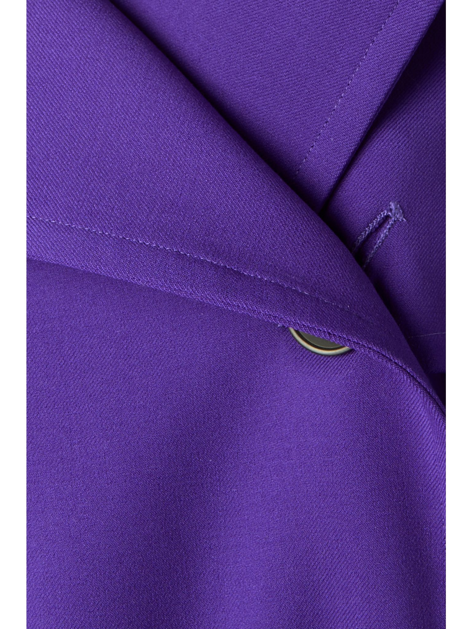 Double-breasted belted wool-blend coat Purple - 6