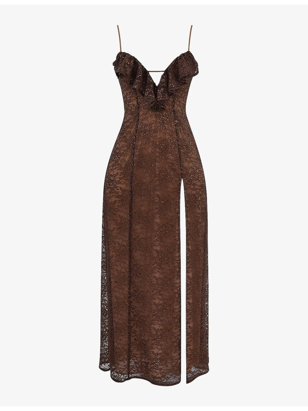 Lucianna lace-embroidered slim-fit woven maxi dress - 1
