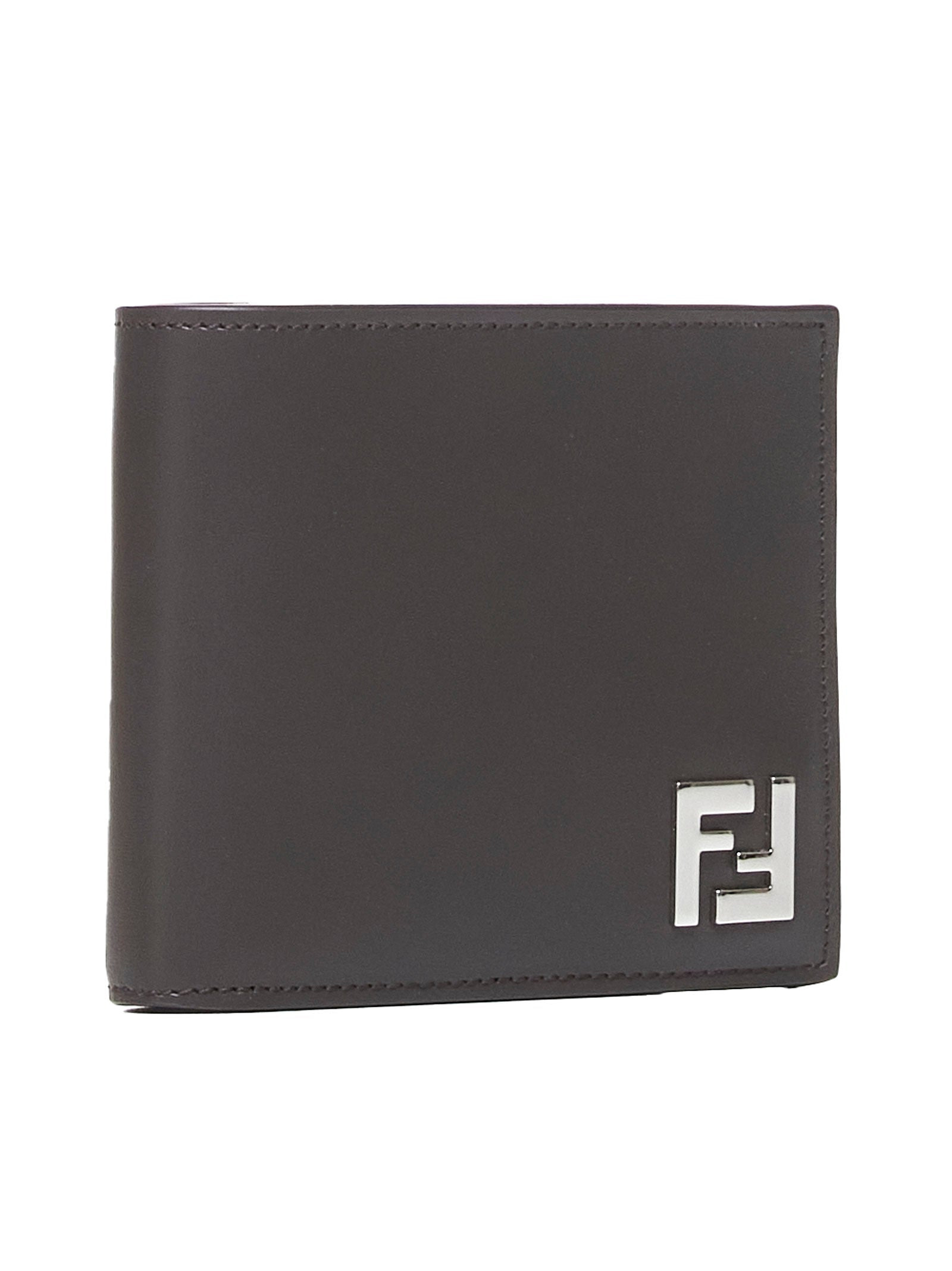 Fendi Men Logo-Plaque Leather Bifold Wallet - 2