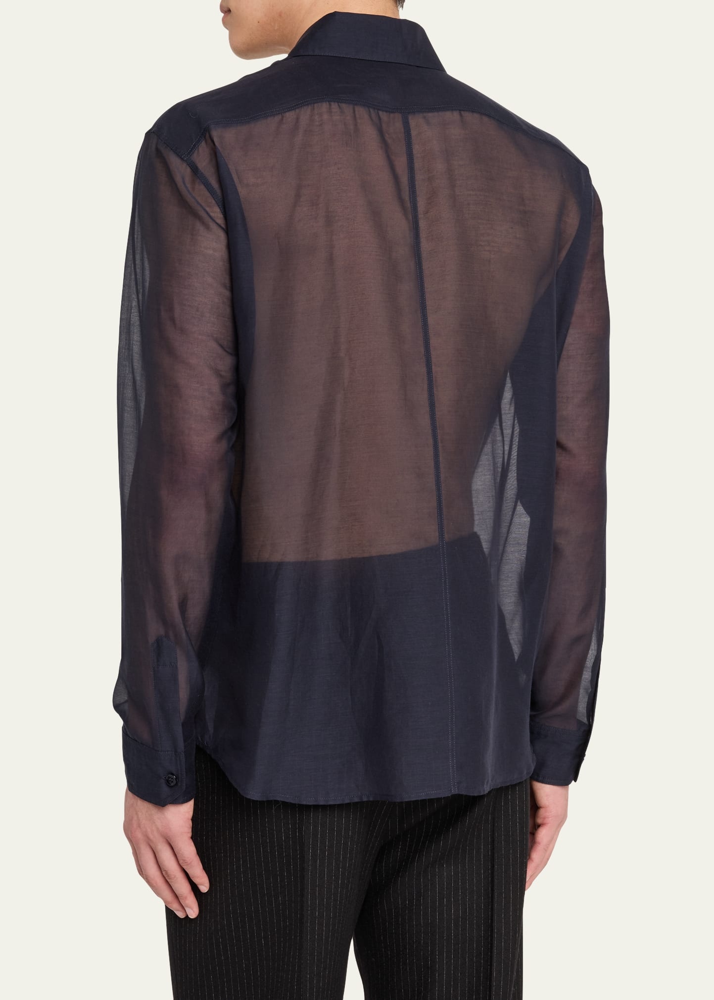 Men's Cotton and Silk Voile Sport Shirt - 3